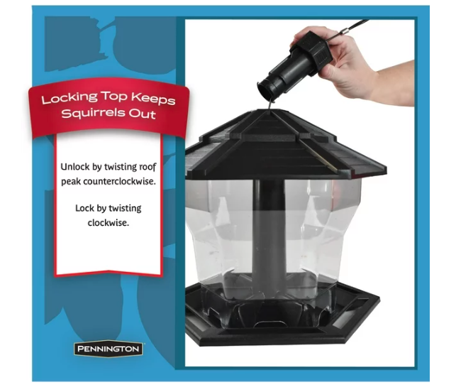 Pennington Earth Smart, Black Recycled Plastic Hopper Wild Bird Feeder, with Extra Large 6 lb. Capacity - Amado Deals - wholesale and distributors with free shipping in United States Pennington Earth Smart, Black Recycled Plastic Hopper Wild Bird Feeder, with Extra Large 6 lb. Capacity - Amado Deals - wholesale and distributors with free shipping in United States